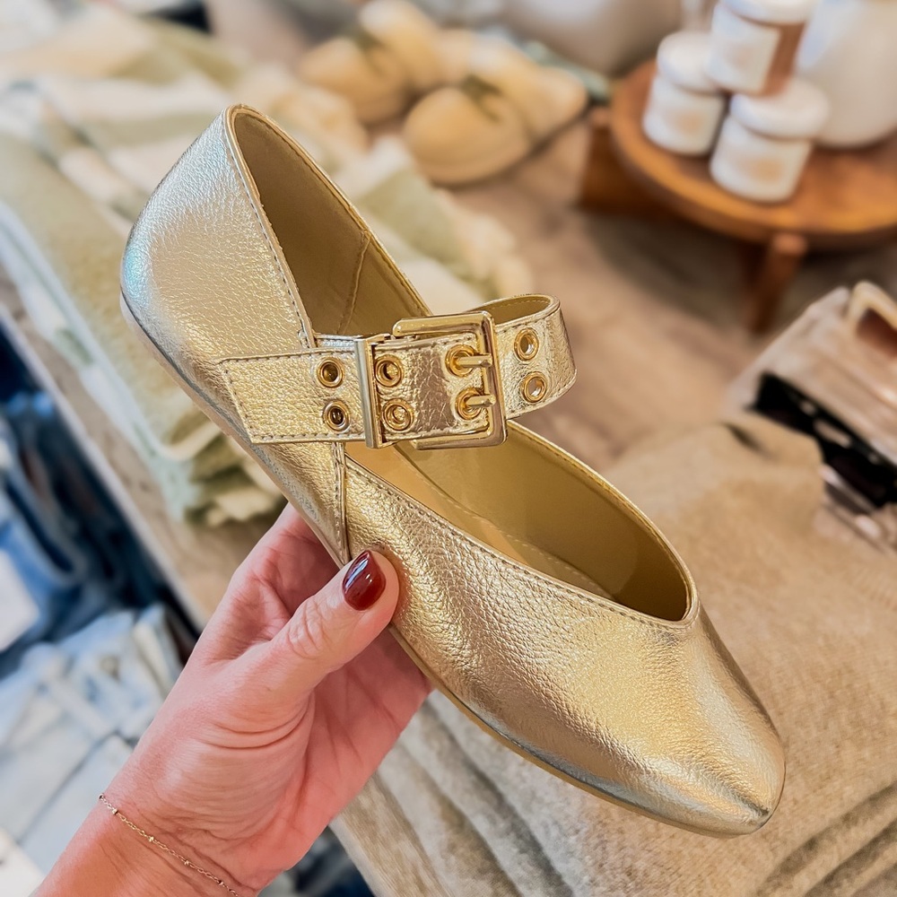 Gold Women's Ballet Flats